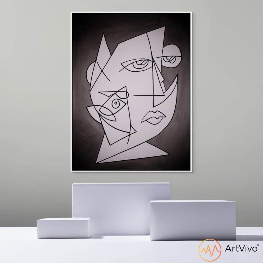 Cuadro abstracto en lienzo para sala Mil Miradas ArtVivo