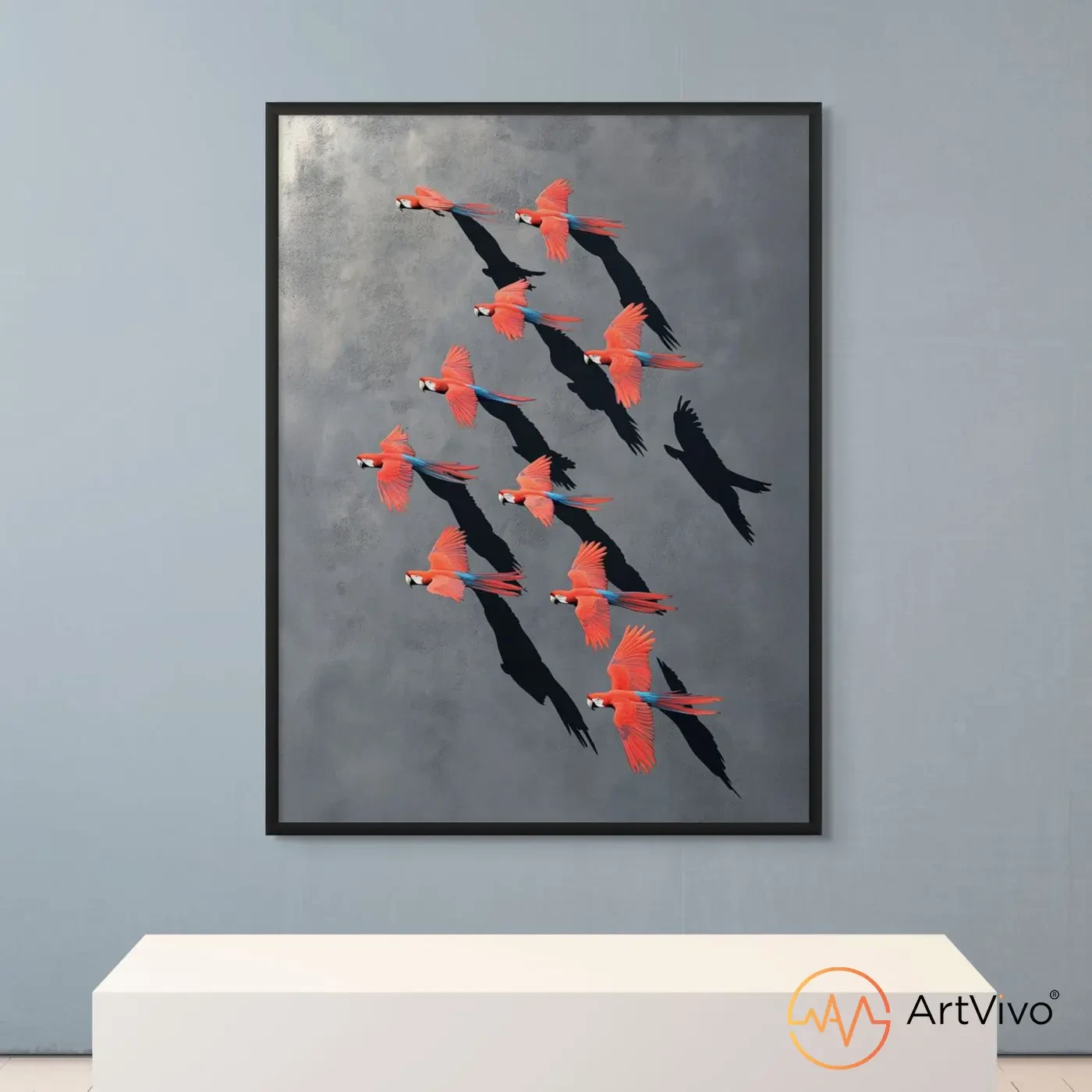 Cuadros de animales tropicales para sala alternativa poster Vuelo Tropical ArtVivo