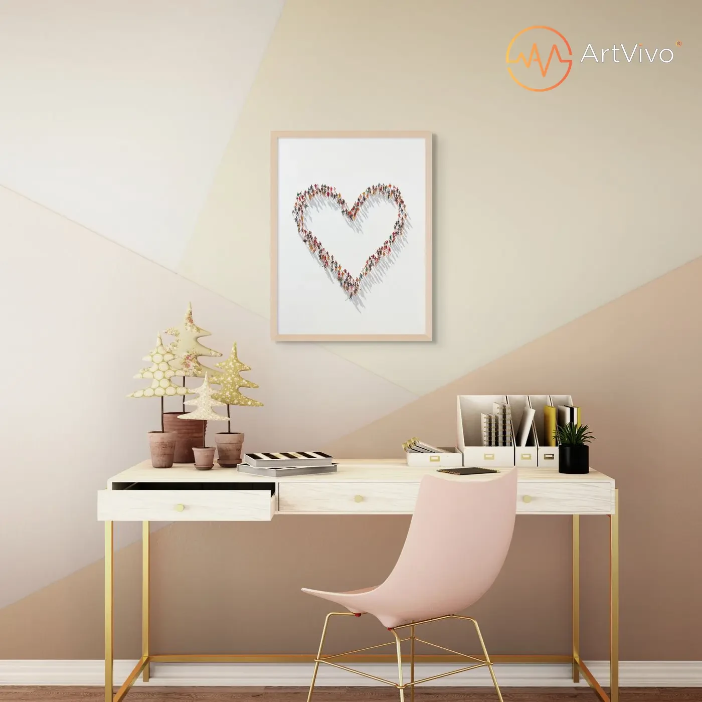 Cuadros decorativos para sala románticos alternativa poster L-O-V-E ArtVivo