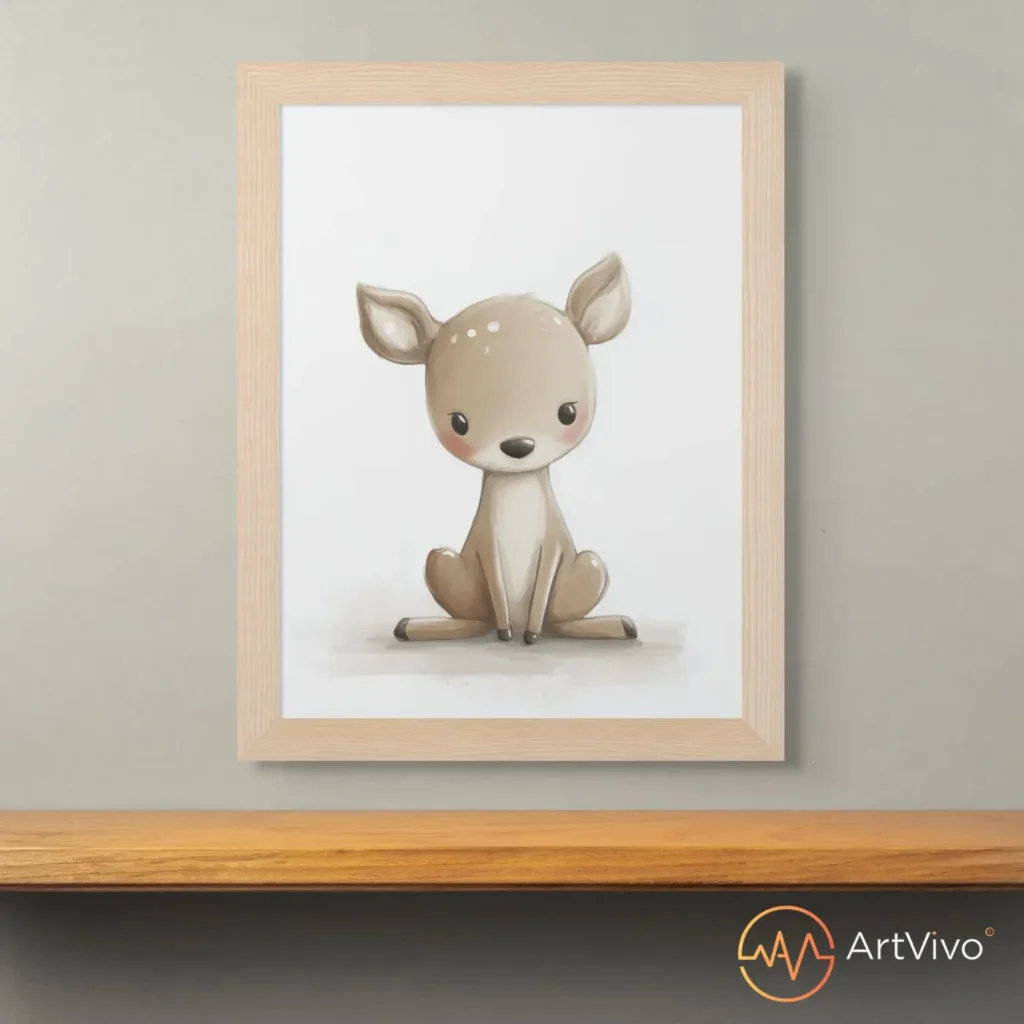 Poster decorativo para cuarto de niños venadito tierno Bambi — ArtVivo