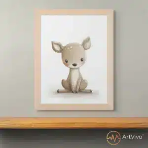 Poster decorativo para cuarto de niños venadito tierno Bambi — ArtVivo