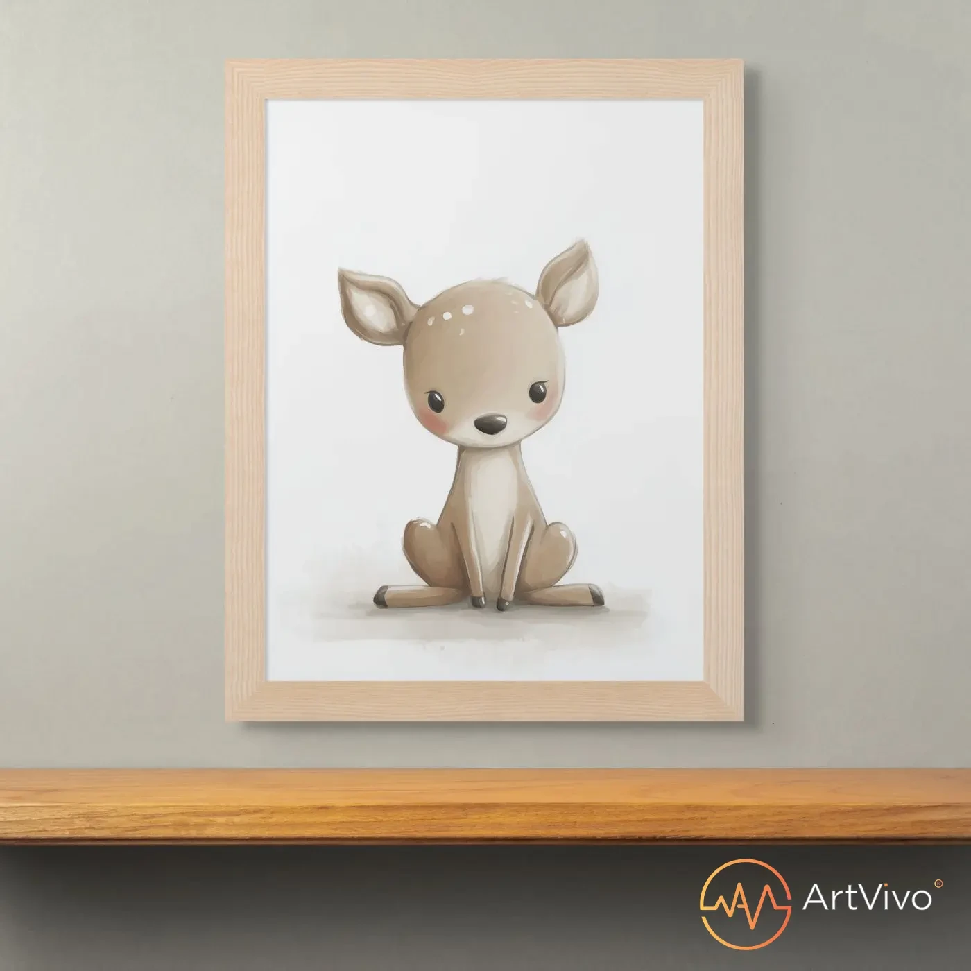 Poster decorativo para cuarto de niños venadito tierno Bambi — ArtVivo