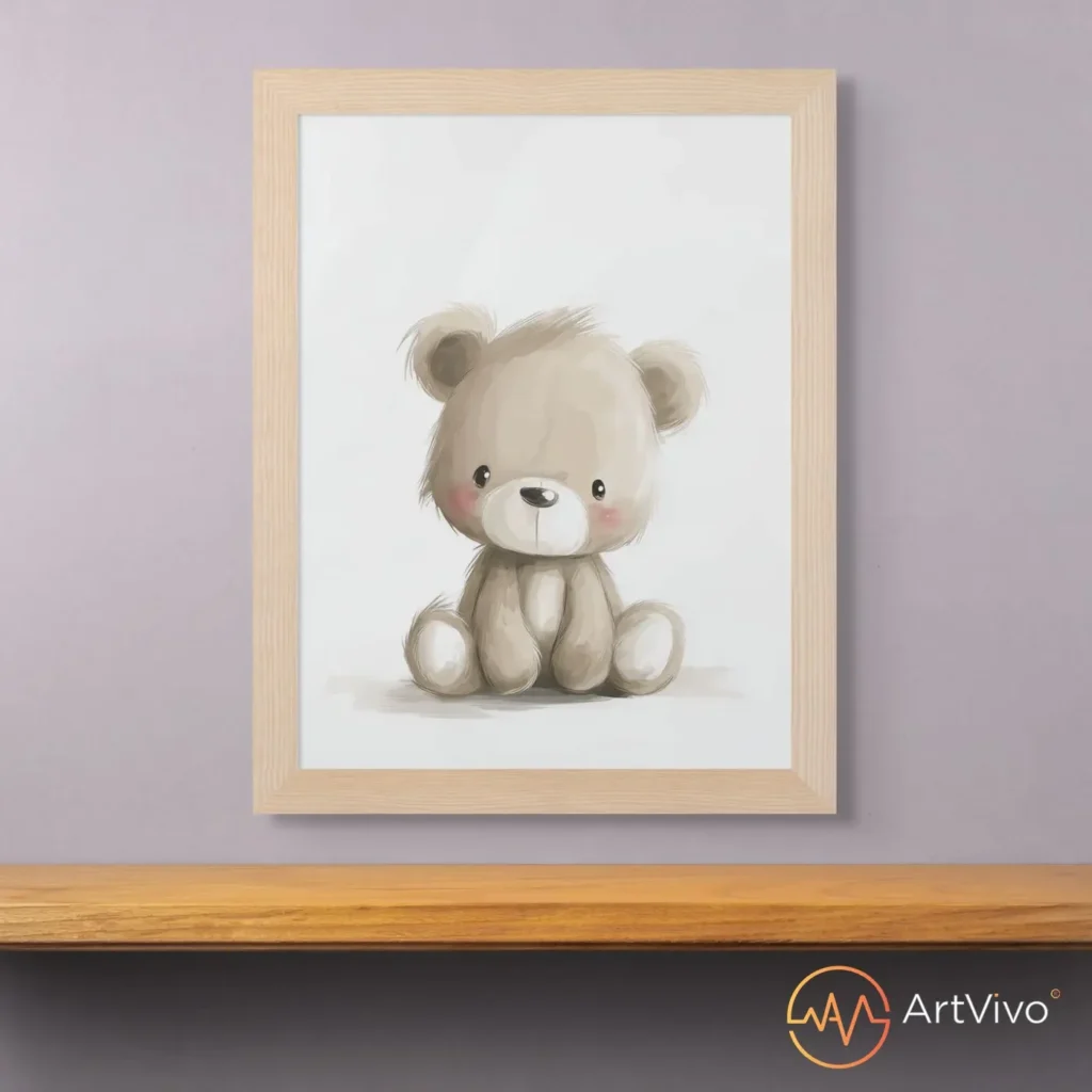 Poster decorativo para cuarto de niños osito bebé tierno Osito Querido — ArtVivo