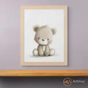 Poster decorativo para cuarto de niños osito bebé tierno Osito Querido — ArtVivo