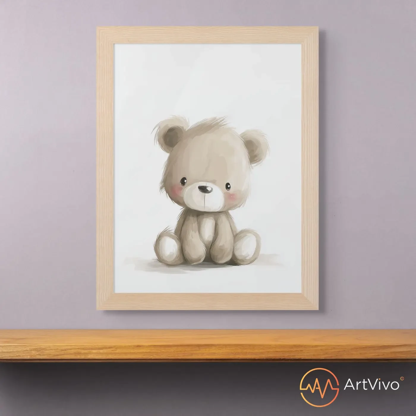 Poster decorativo para cuarto de niños osito bebé tierno Osito Querido — ArtVivo
