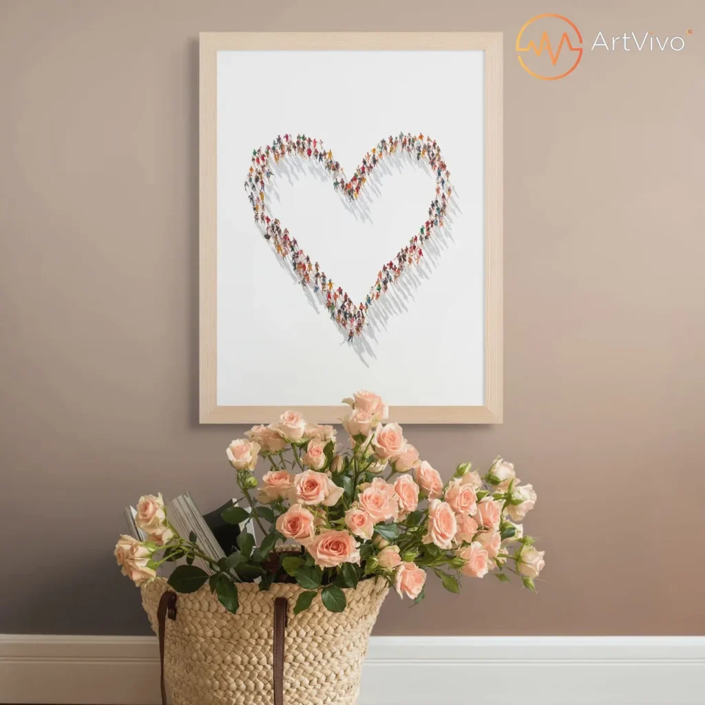 Cuadros decorativos para sala románticos alternativa poster L-O-V-E ArtVivo