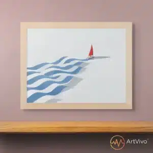 Cuadros de paisajes minimalistas para sala alternativa poster Rumbo Propio ArtVivo