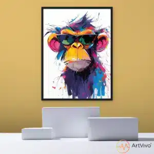 Cuadro de mono pop art Cool Monkey ArtVivo