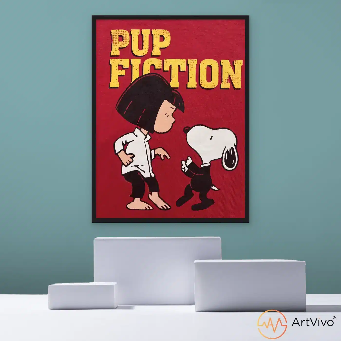 Cuadro pop art retro Pup Fiction ArtVivo