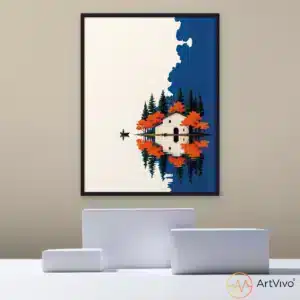 Cuadro de paisaje minimalista Reflejo ArtVivo