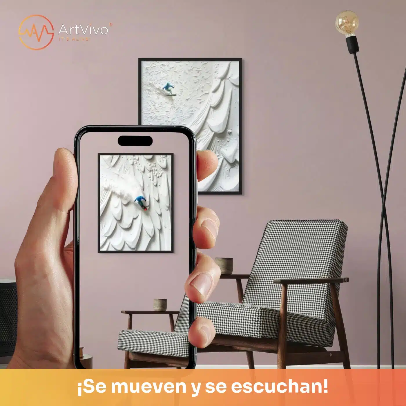 Downhill: cuadro decorativo animado, la imagen cobra vida en tu celular con ArtVivo