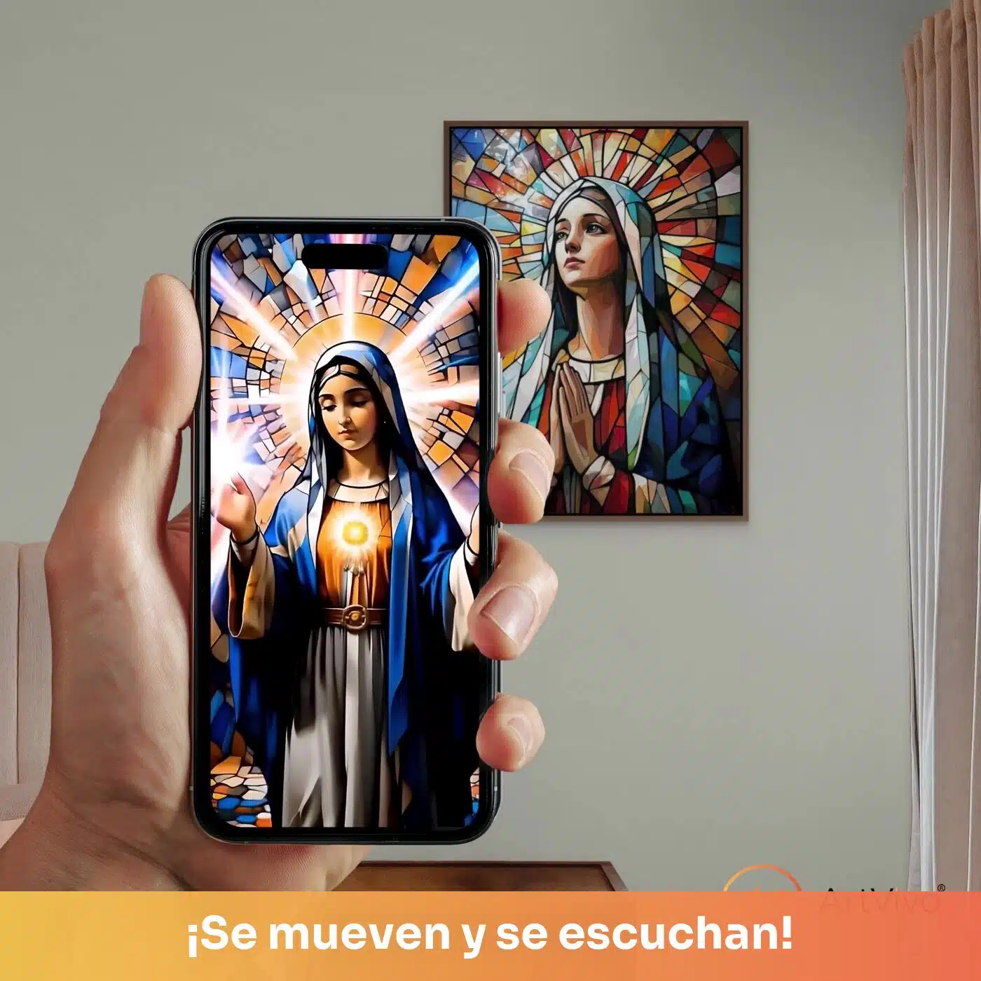 Luz de Fe: cuadro decorativo animado, la imagen cobra vida en tu celular con ArtVivo