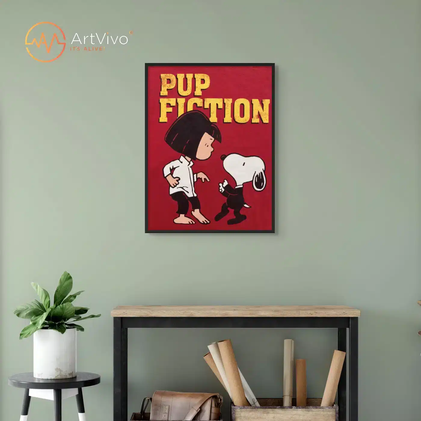 Cuadro Pup Fiction en un ambiente