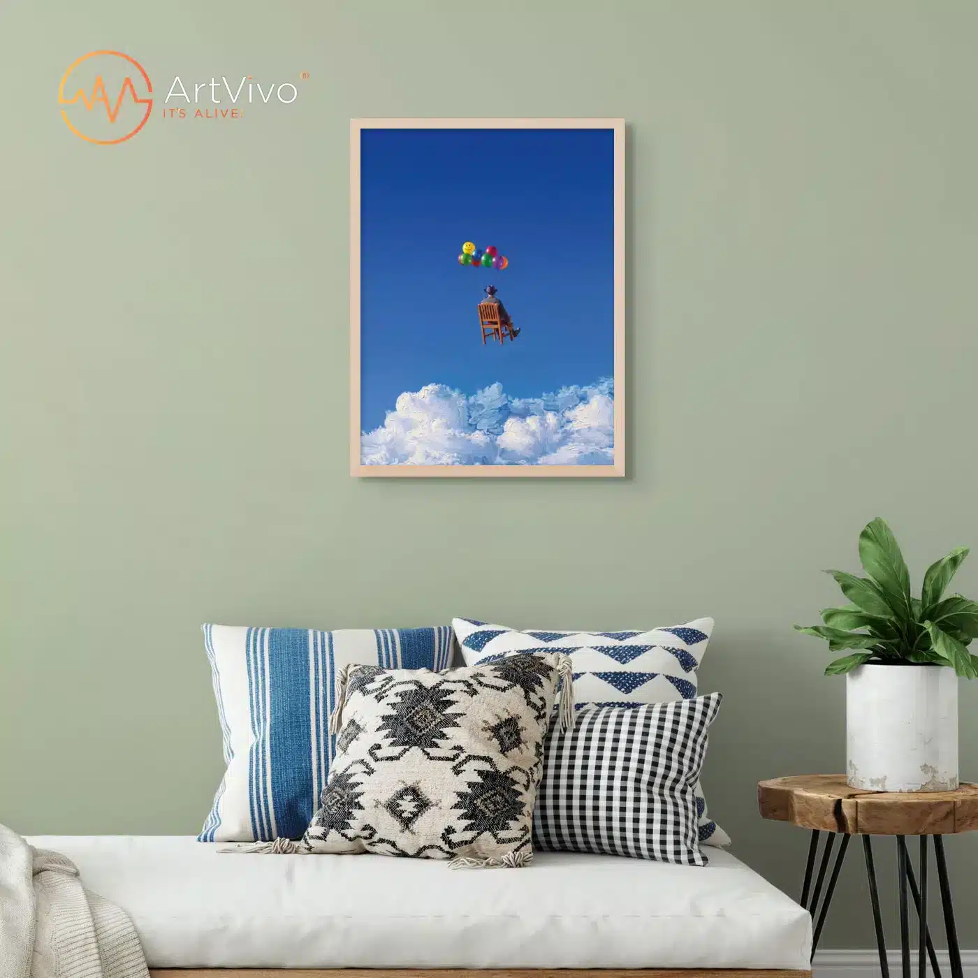 Cuadro Surreal UP en una habitación